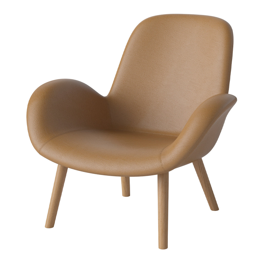 Fauteuil Seed Lounge - Rembourré - Piètement en chêne huilé