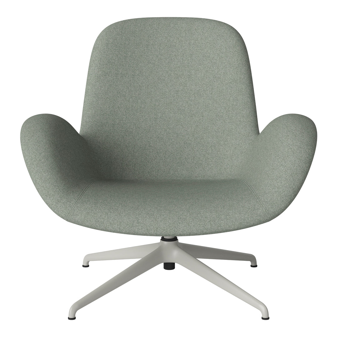 Fauteuil Seed Lounge - Rembourré - Piètement 4 branches - Acier laqué gris