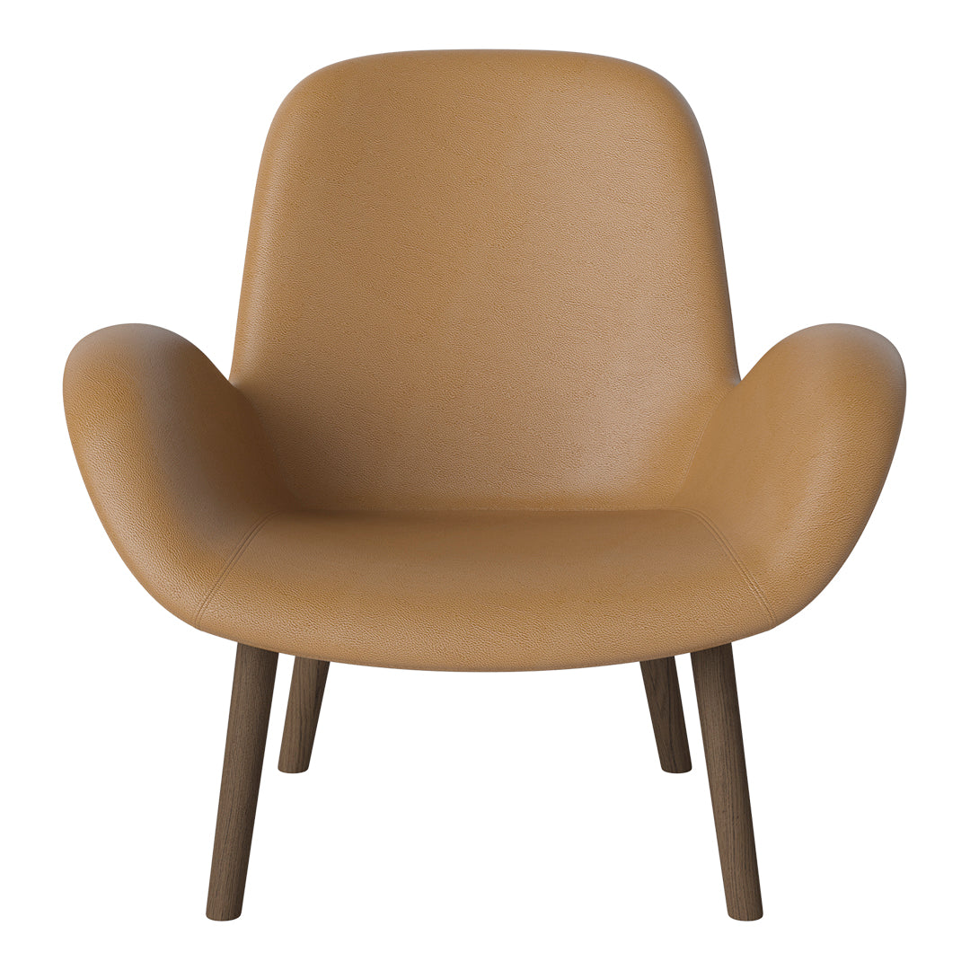 Fauteuil Seed Lounge - Rembourré - Base en chêne huilé, foncé