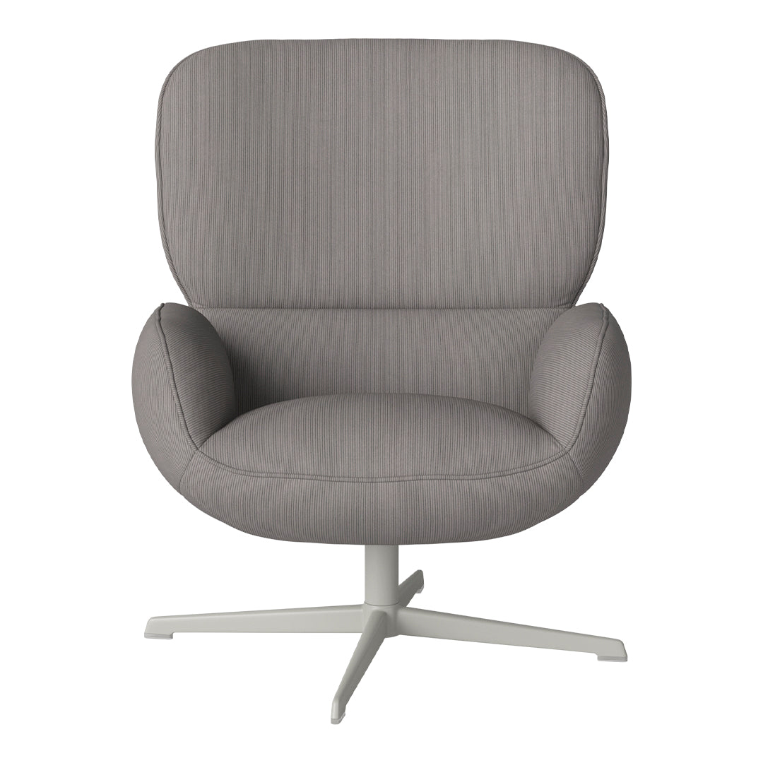 Fauteuil Ripon - Piètement 4 branches - Acier laqué gris