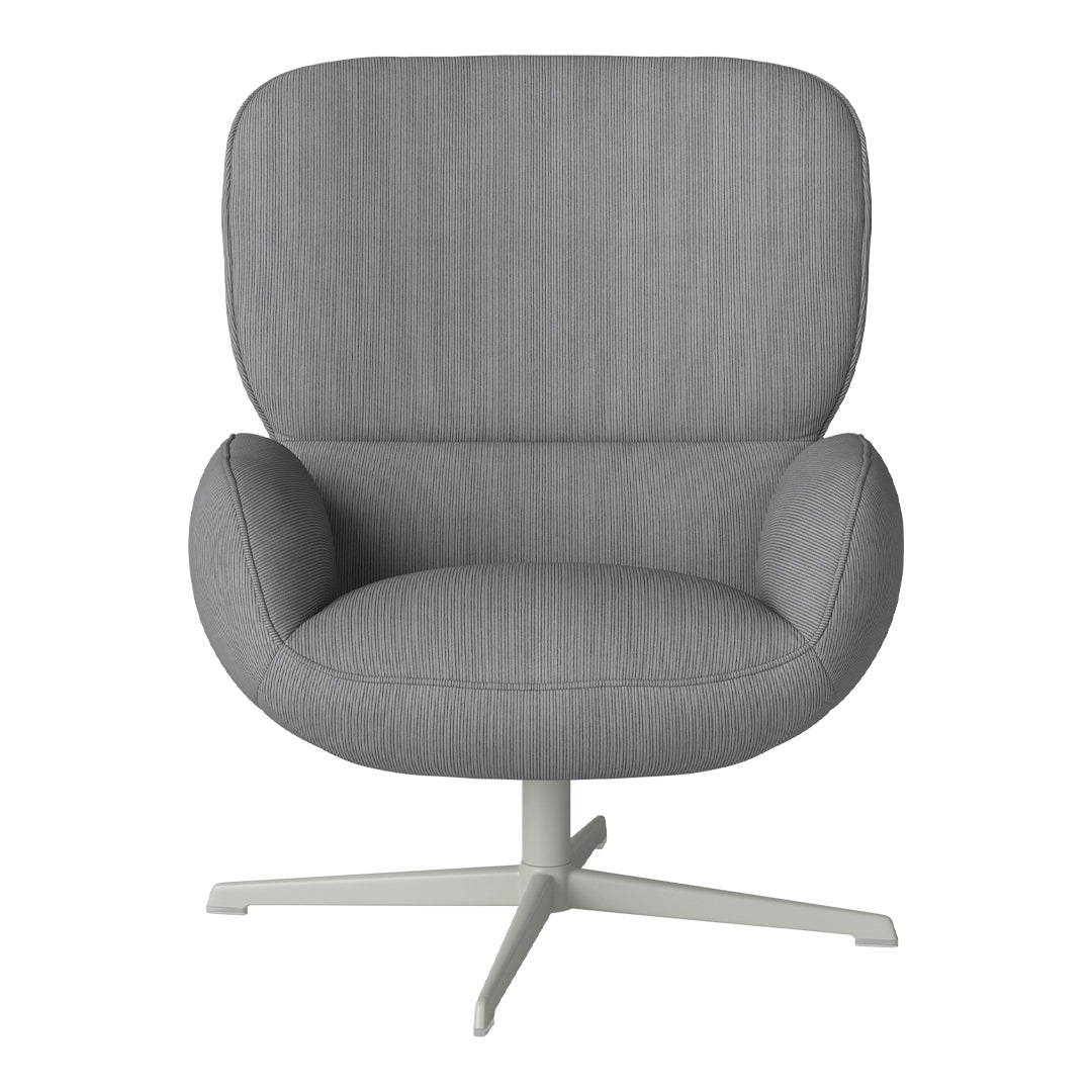 Fauteuil Ripon - Piètement 4 branches - Acier laqué gris