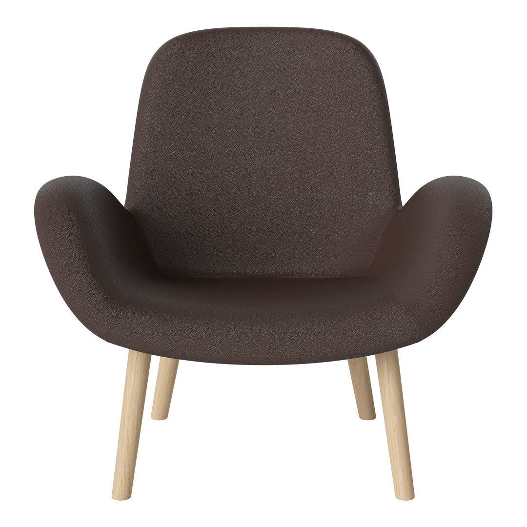 Fauteuil Seed Lounge - Rembourré - Piètement en chêne huilé, pigmenté blanc