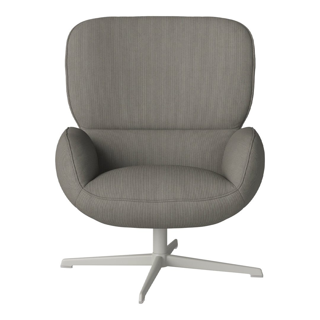 Fauteuil Ripon - Piètement 4 branches - Acier laqué gris