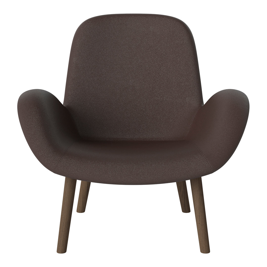 Fauteuil Seed Lounge - Rembourré - Base en chêne huilé, foncé