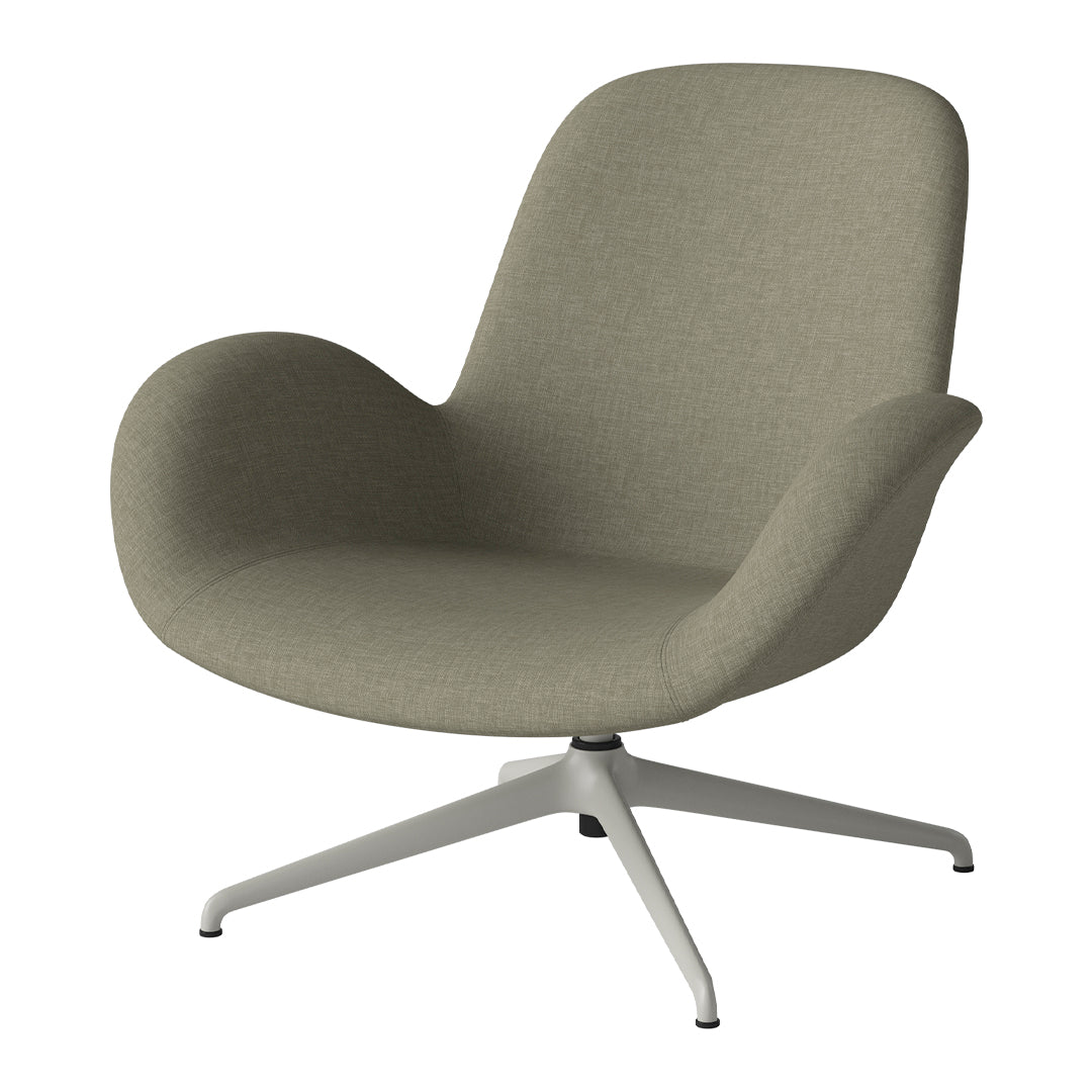 Fauteuil Seed Lounge - Rembourré - Piètement 4 branches - Acier laqué gris