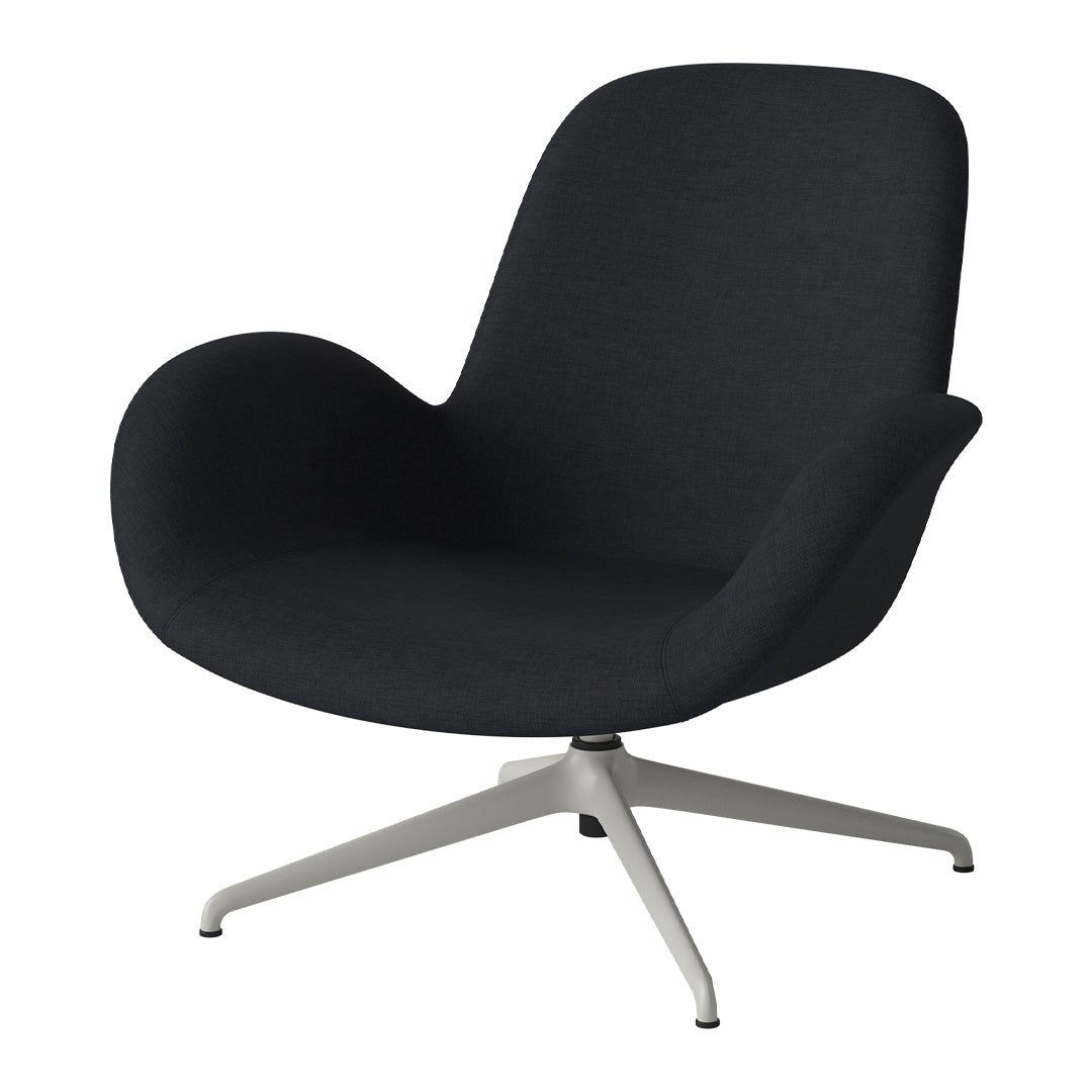 Fauteuil Seed Lounge - Rembourré - Piètement 4 branches - Acier laqué gris