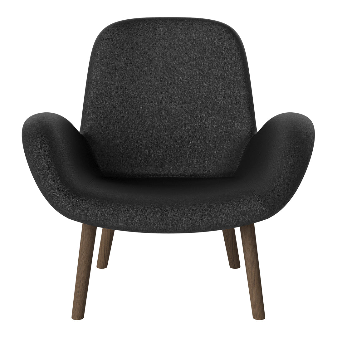 Fauteuil Seed Lounge - Rembourré - Base en chêne huilé, foncé