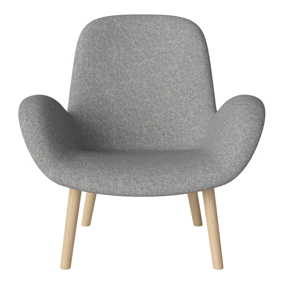 Fauteuil Seed Lounge - Rembourré - Piètement en chêne huilé, pigmenté blanc