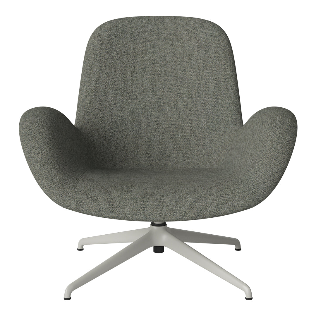 Fauteuil Seed Lounge - Rembourré - Piètement 4 branches - Acier laqué gris