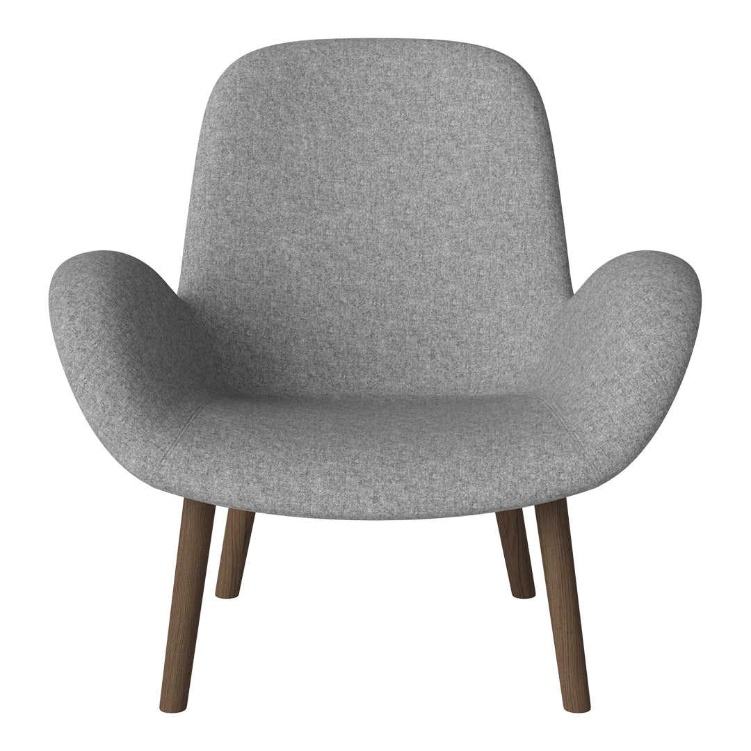 Fauteuil Seed Lounge - Rembourré - Base en chêne huilé, foncé