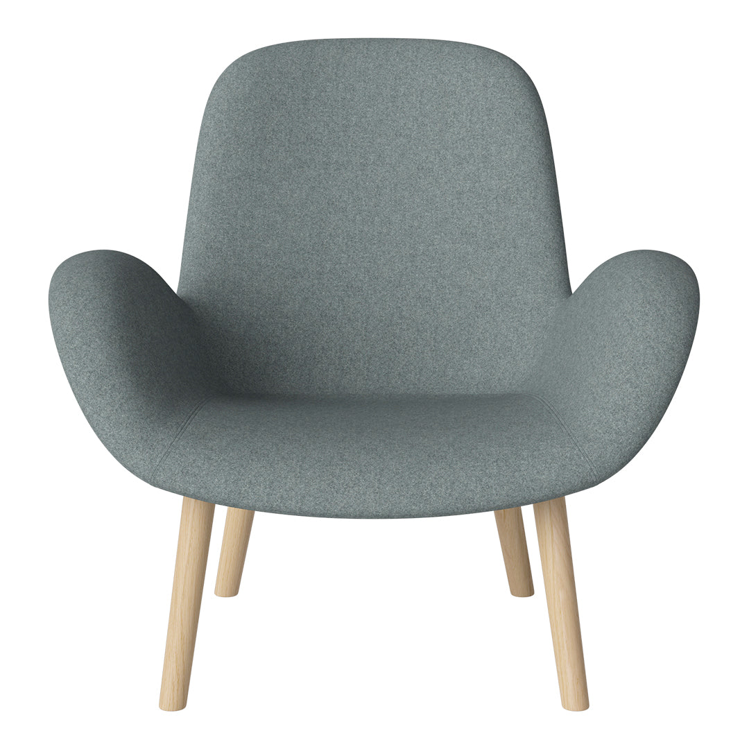 Fauteuil Seed Lounge - Rembourré - Piètement en chêne huilé, pigmenté blanc
