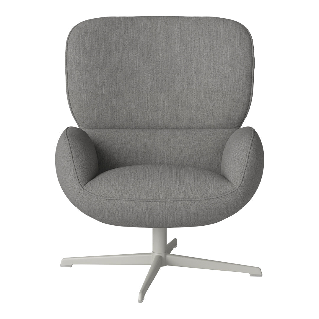 Fauteuil Ripon - Piètement 4 branches - Acier laqué gris
