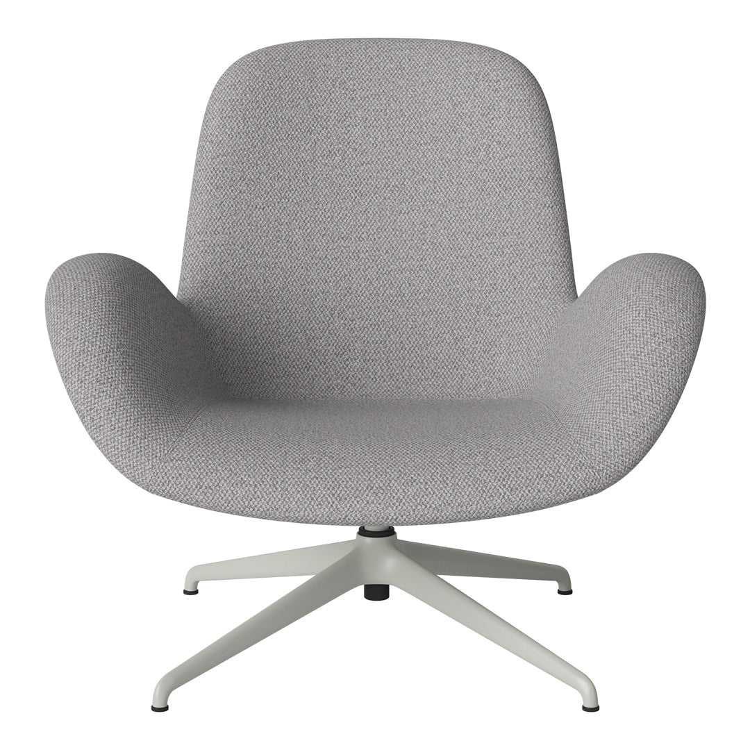 Fauteuil Seed Lounge - Rembourré - Piètement 4 branches - Acier laqué gris