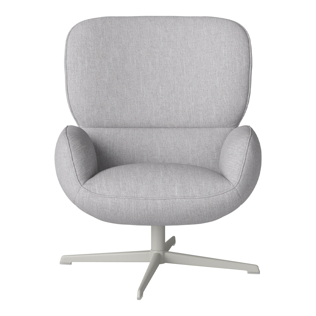 Fauteuil Ripon - Piètement 4 branches - Acier laqué gris