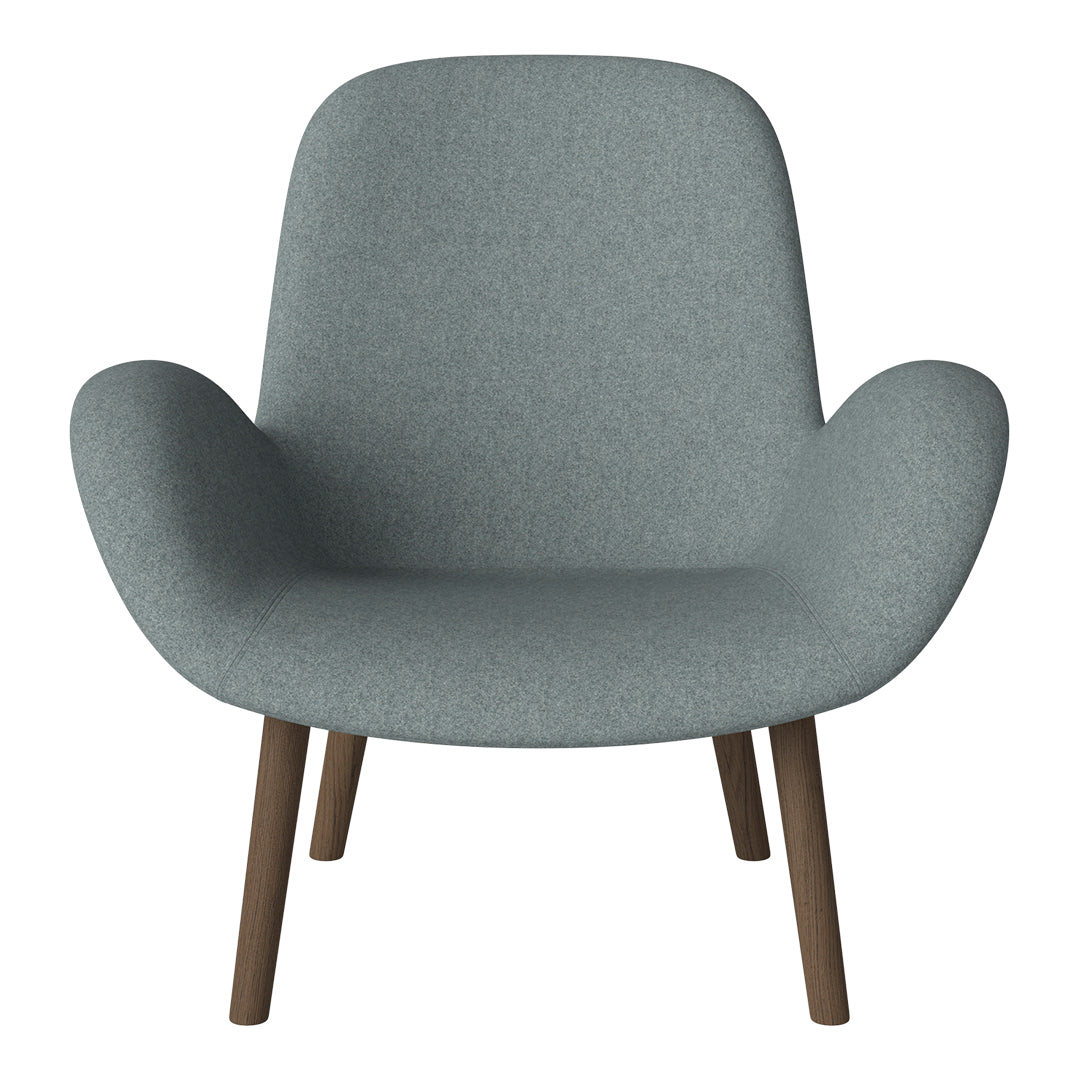 Fauteuil Seed Lounge - Rembourré - Base en chêne huilé, foncé