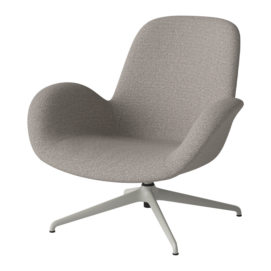Fauteuil Seed Lounge - Rembourré - Piètement 4 branches - Acier laqué gris