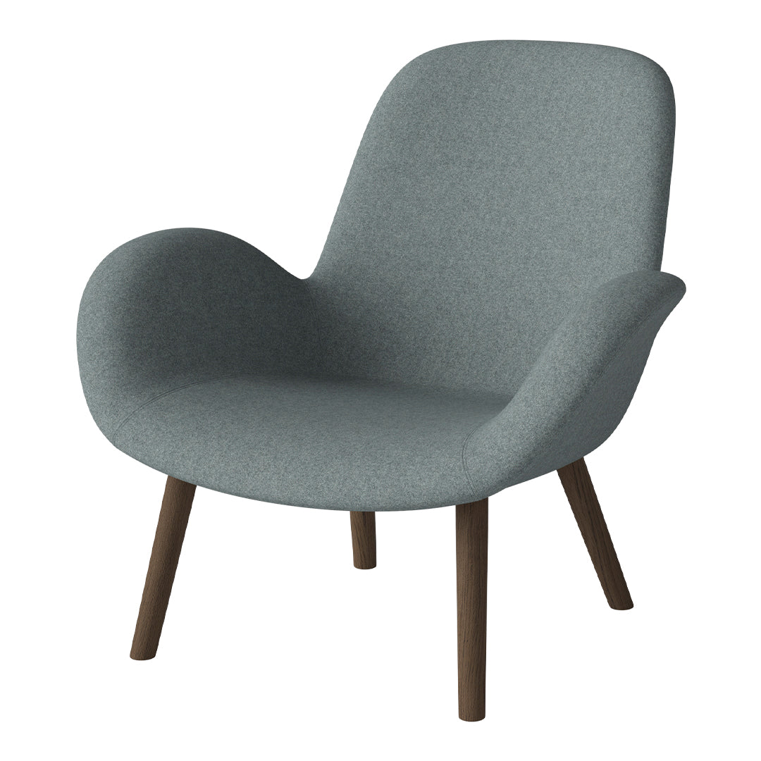 Fauteuil Seed Lounge - Rembourré - Base en chêne huilé, foncé