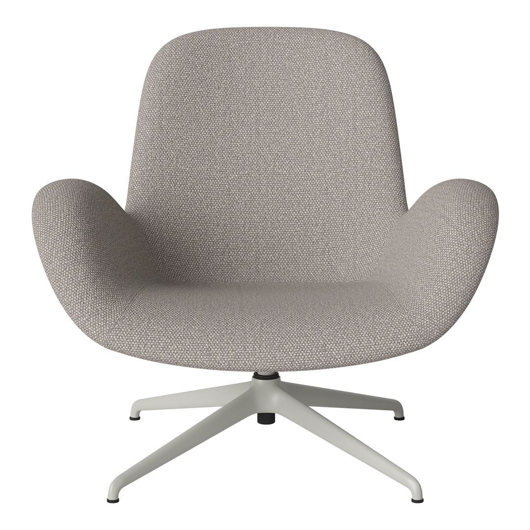 Fauteuil Seed Lounge - Rembourré - Piètement 4 branches - Acier laqué gris