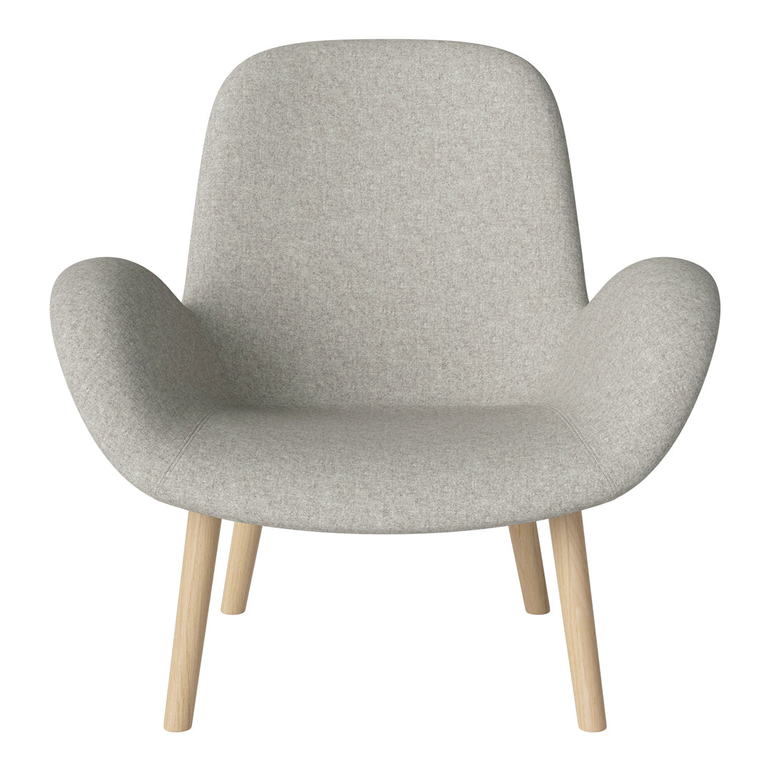 Fauteuil Seed Lounge - Rembourré - Piètement en chêne huilé, pigmenté blanc