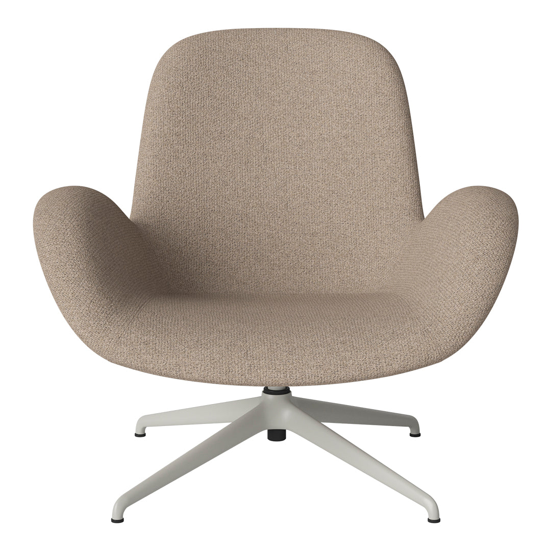Fauteuil Seed Lounge - Rembourré - Piètement 4 branches - Acier laqué gris