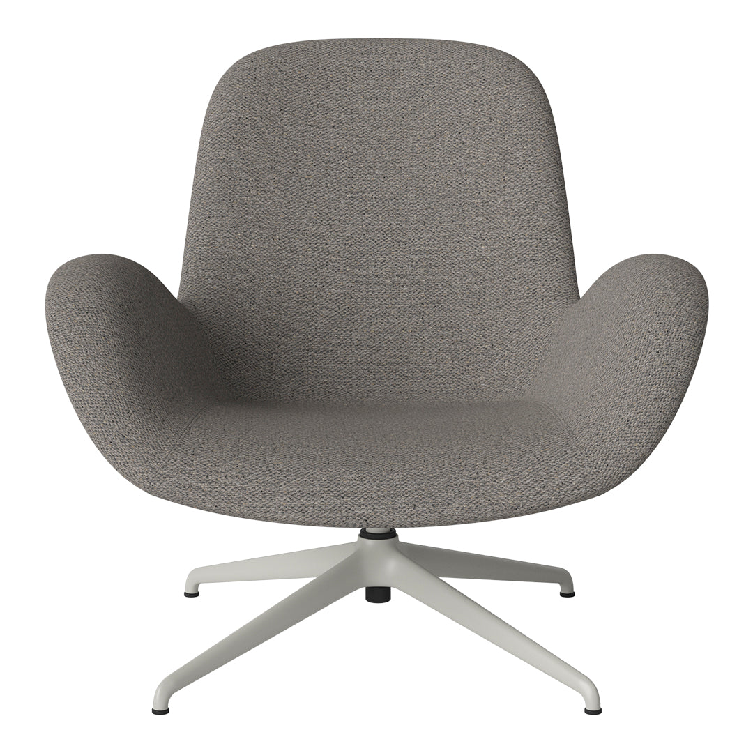 Fauteuil Seed Lounge - Rembourré - Piètement 4 branches - Acier laqué gris