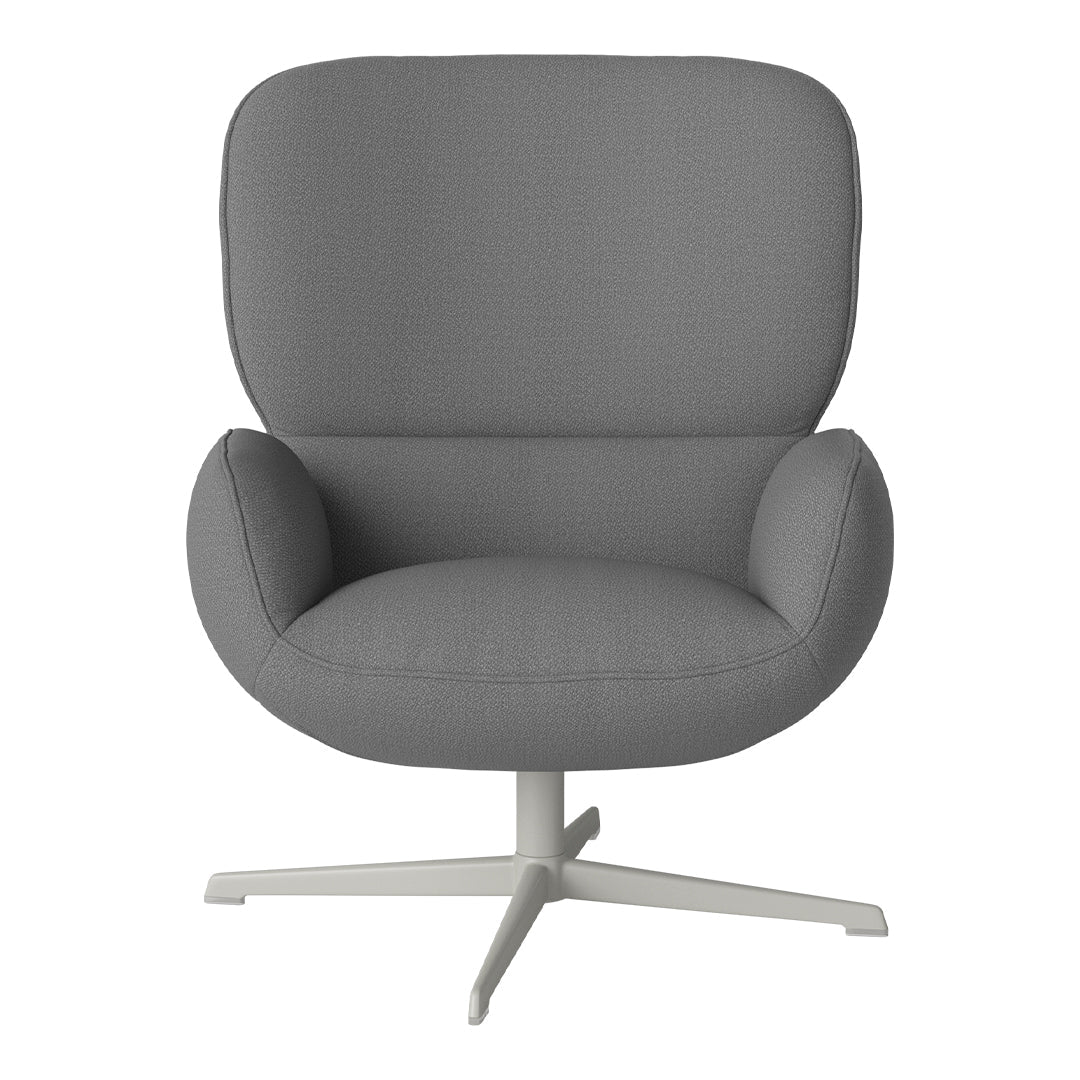 Fauteuil Ripon - Piètement 4 branches - Acier laqué gris