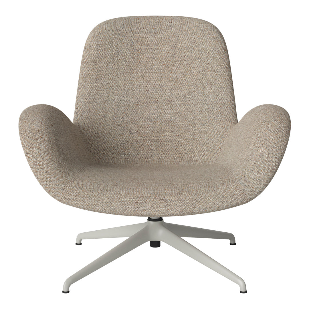 Fauteuil Seed Lounge - Rembourré - Piètement 4 branches - Acier laqué gris