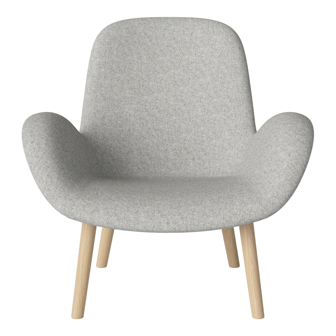 Fauteuil Seed Lounge - Rembourré - Piètement en chêne huilé, pigmenté blanc