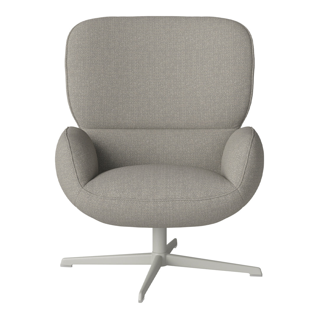 Fauteuil Ripon - Piètement 4 branches - Acier laqué gris
