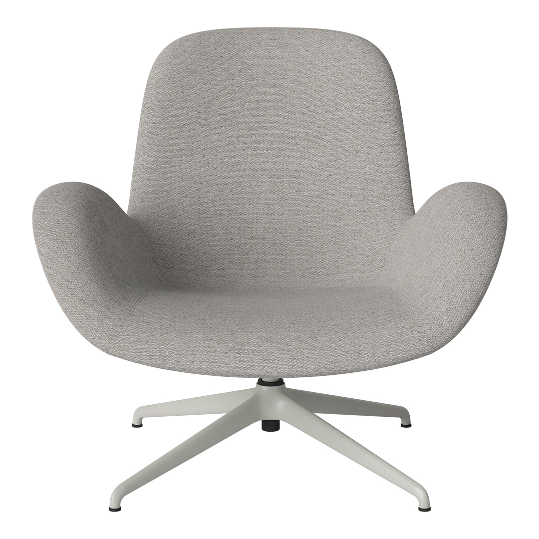 Fauteuil Seed Lounge - Rembourré - Piètement 4 branches - Acier laqué gris