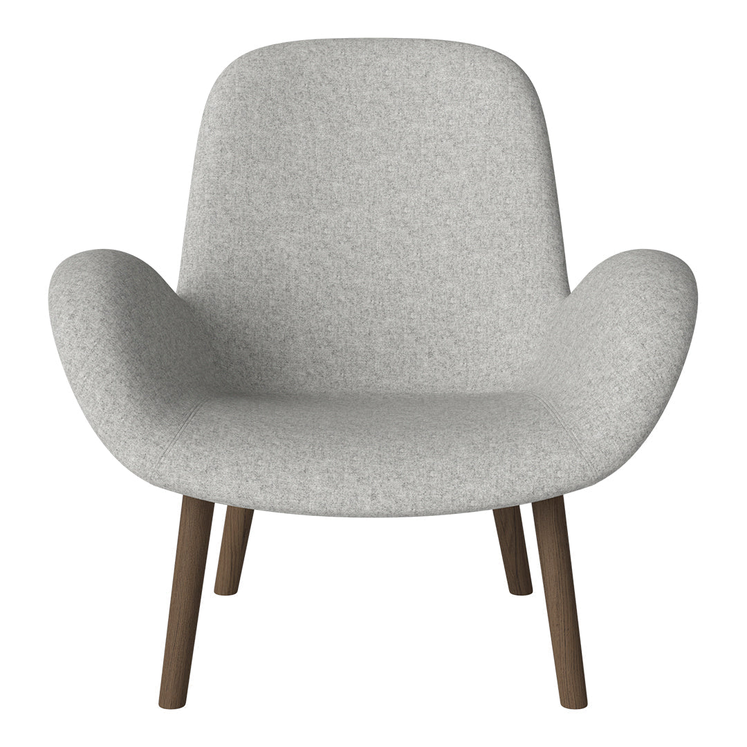 Fauteuil Seed Lounge - Rembourré - Base en chêne huilé, foncé
