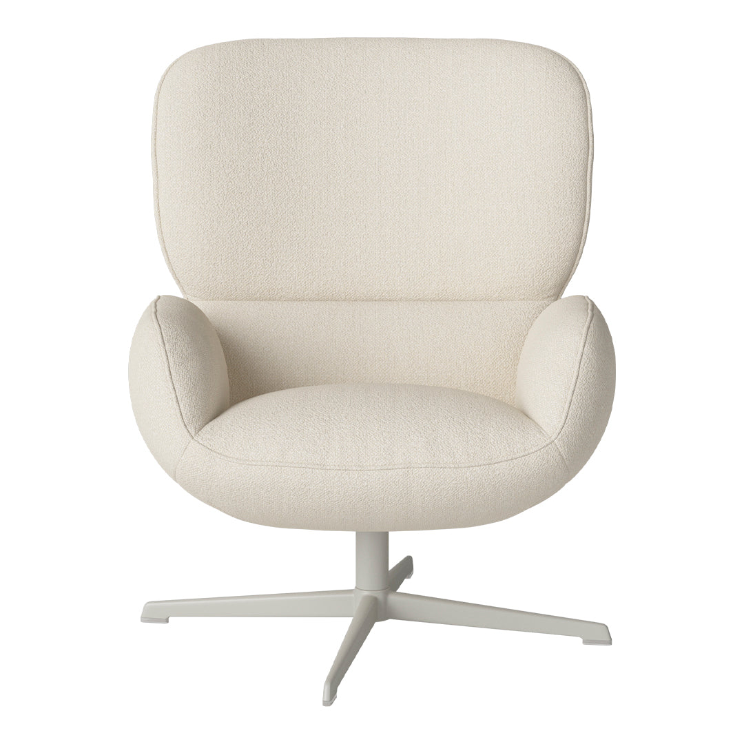 Fauteuil Ripon - Piètement 4 branches - Acier laqué gris