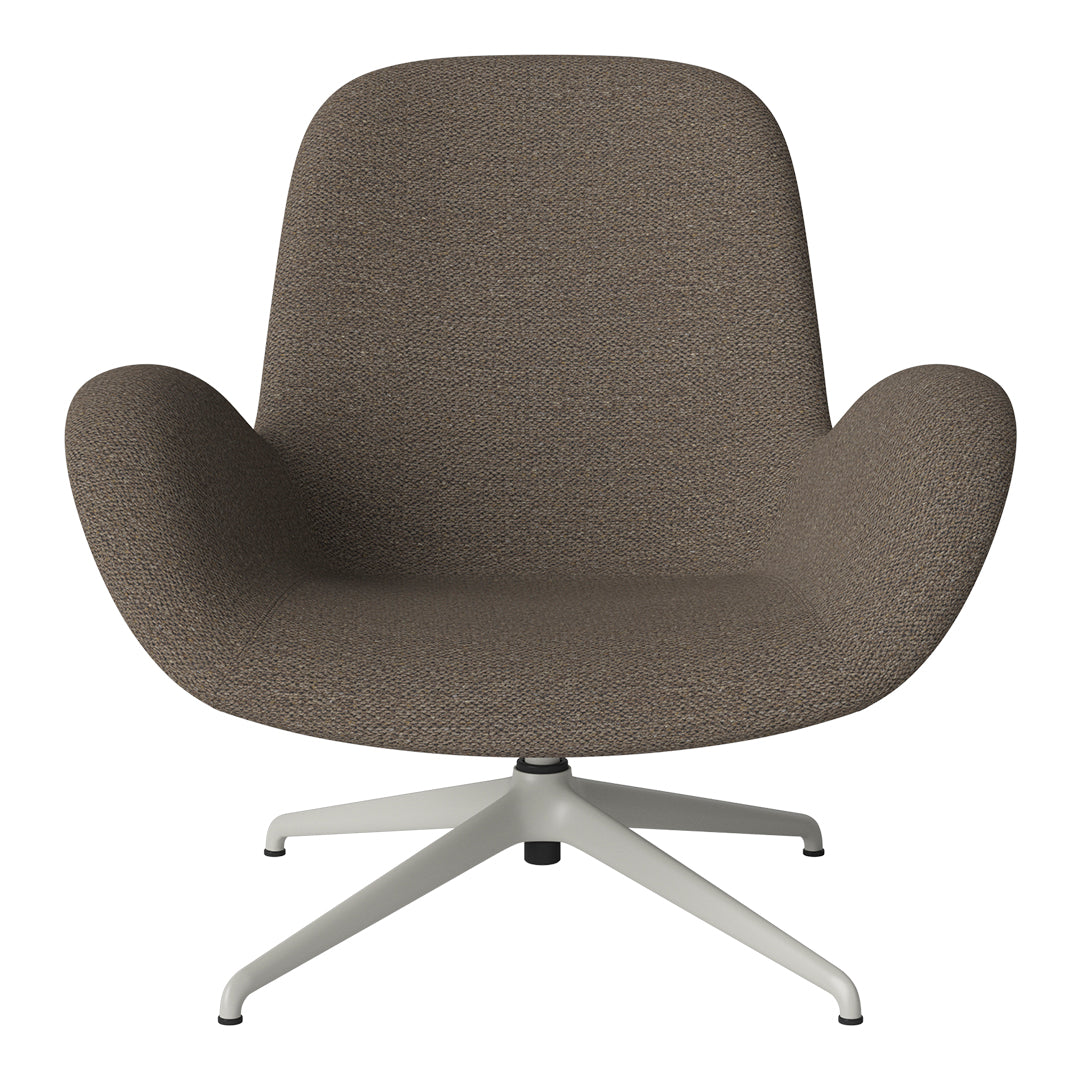 Fauteuil Seed Lounge - Rembourré - Piètement 4 branches - Acier laqué gris