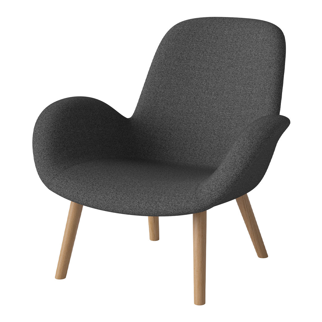 Fauteuil Seed Lounge - Rembourré - Piètement en chêne huilé