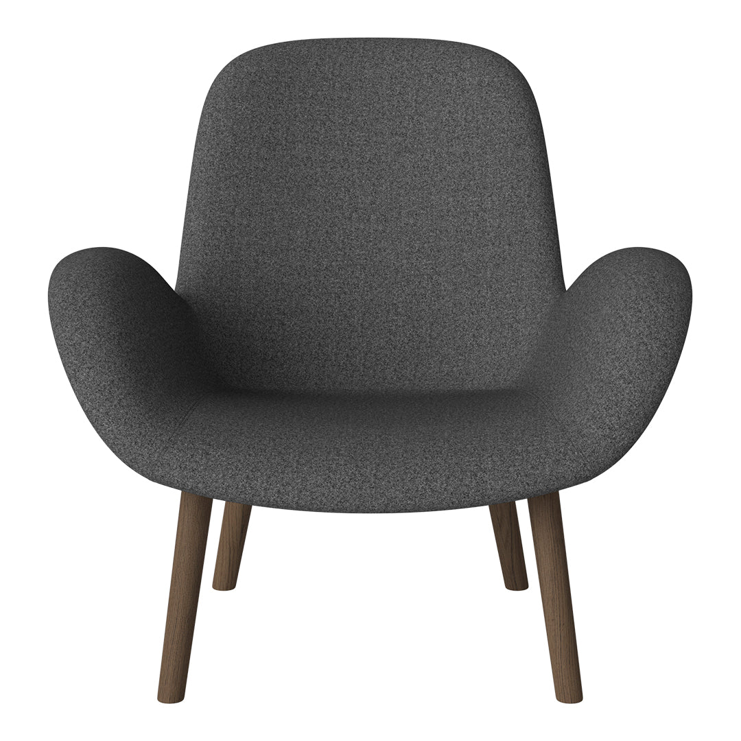 Fauteuil Seed Lounge - Rembourré - Base en chêne huilé, foncé
