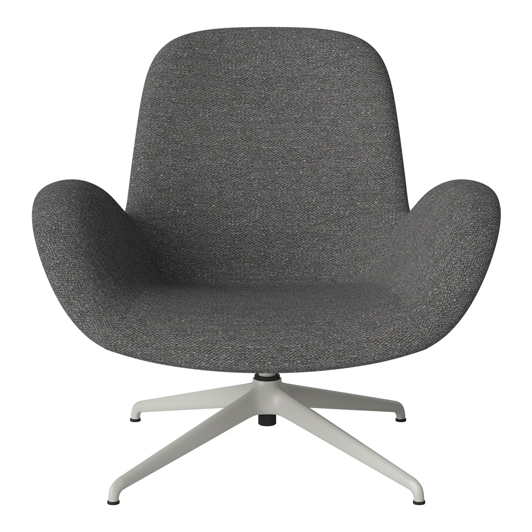 Fauteuil Seed Lounge - Rembourré - Piètement 4 branches - Acier laqué gris