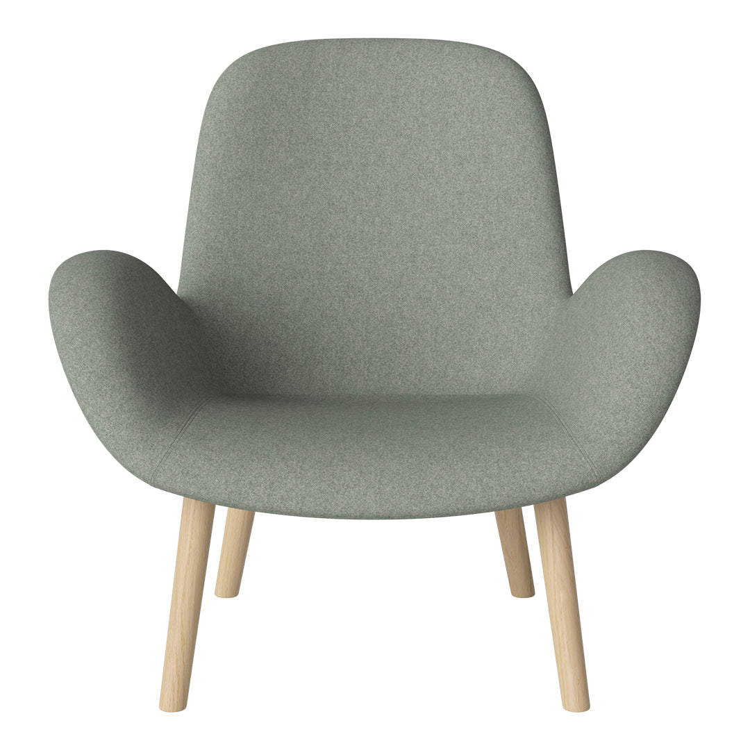 Fauteuil Seed Lounge - Rembourré - Piètement en chêne huilé, pigmenté blanc