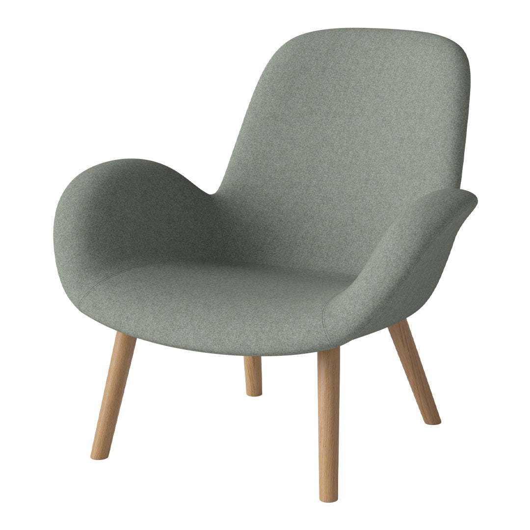 Fauteuil Seed Lounge - Rembourré - Piètement en chêne huilé