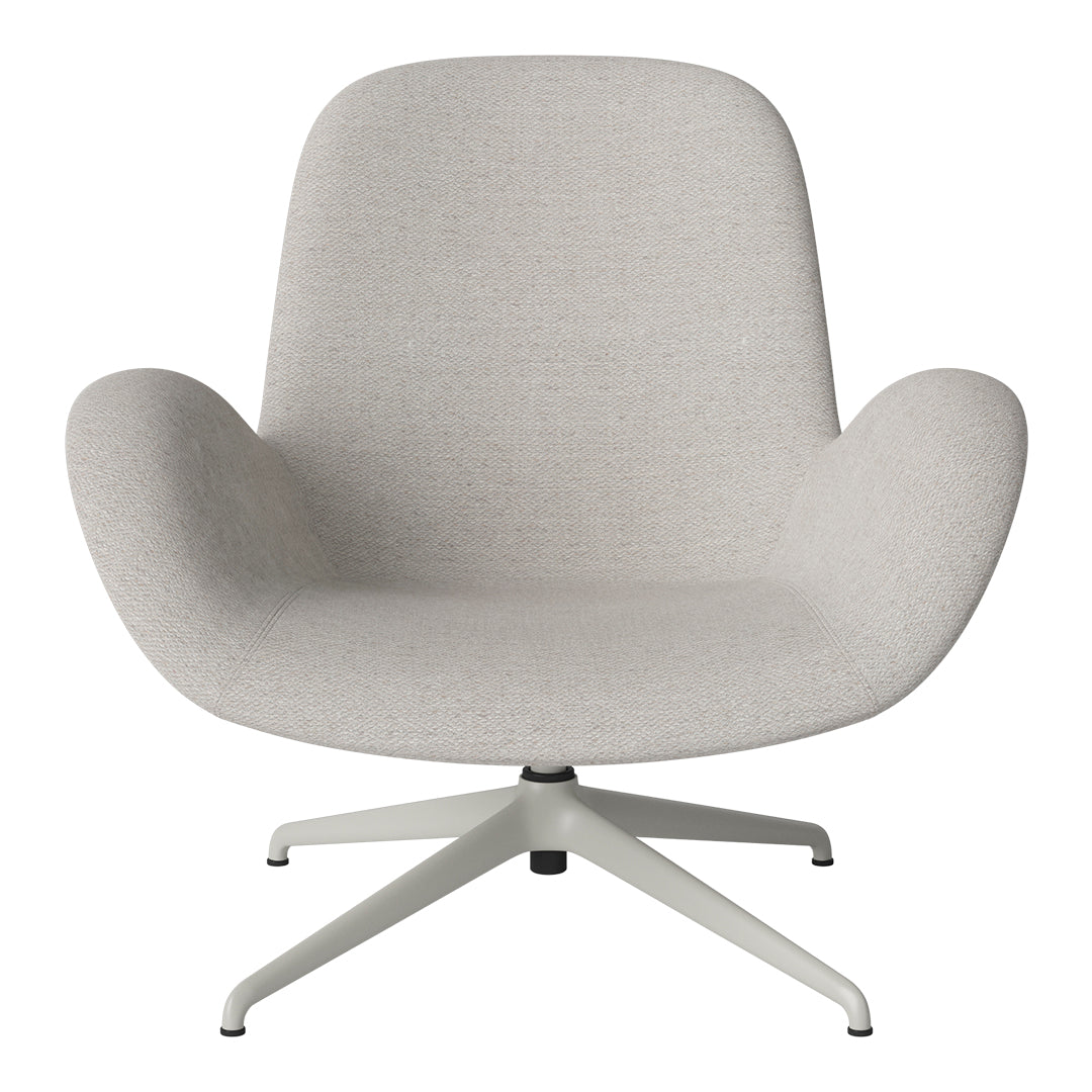 Fauteuil Seed Lounge - Rembourré - Piètement 4 branches - Acier laqué gris