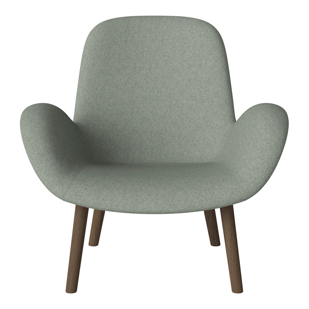 Fauteuil Seed Lounge - Rembourré - Base en chêne huilé, foncé