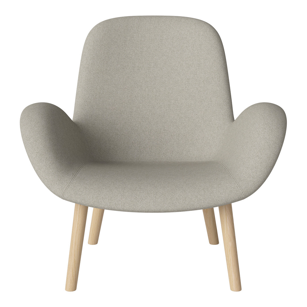 Fauteuil Seed Lounge - Rembourré - Piètement en chêne huilé, pigmenté blanc