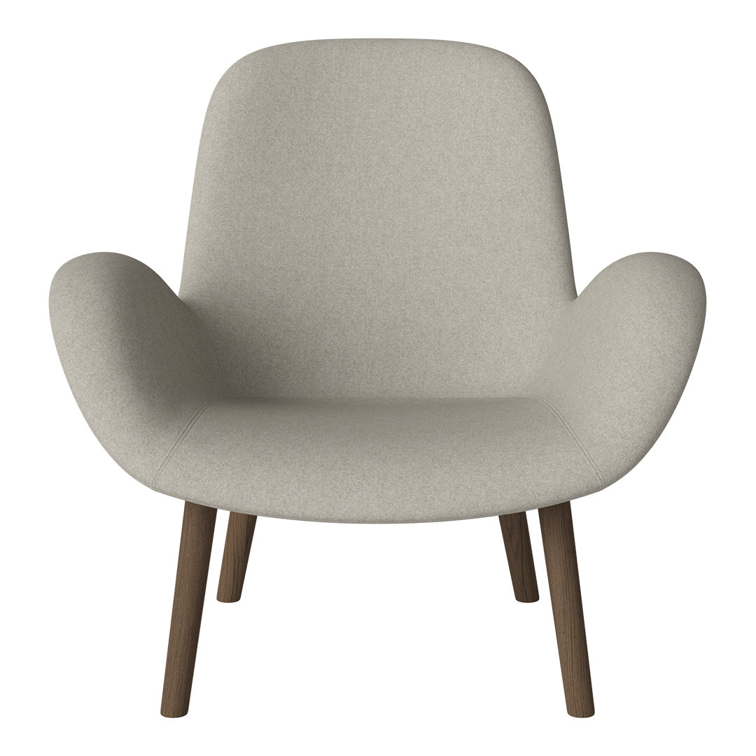 Fauteuil Seed Lounge - Rembourré - Base en chêne huilé, foncé