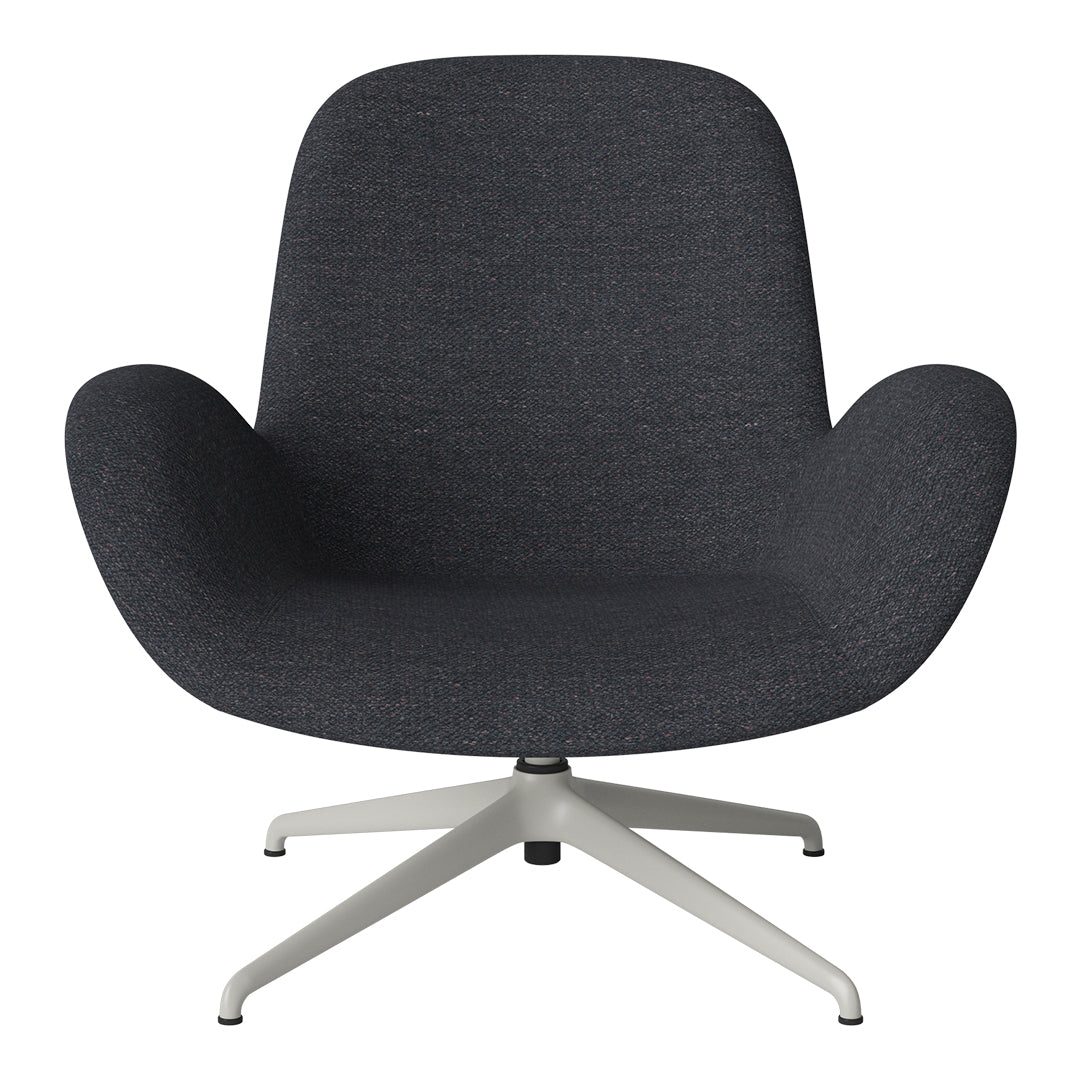 Fauteuil Seed Lounge - Rembourré - Piètement 4 branches - Acier laqué gris
