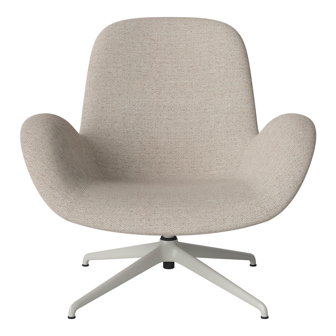 Fauteuil Seed Lounge - Rembourré - Piètement 4 branches - Acier laqué gris