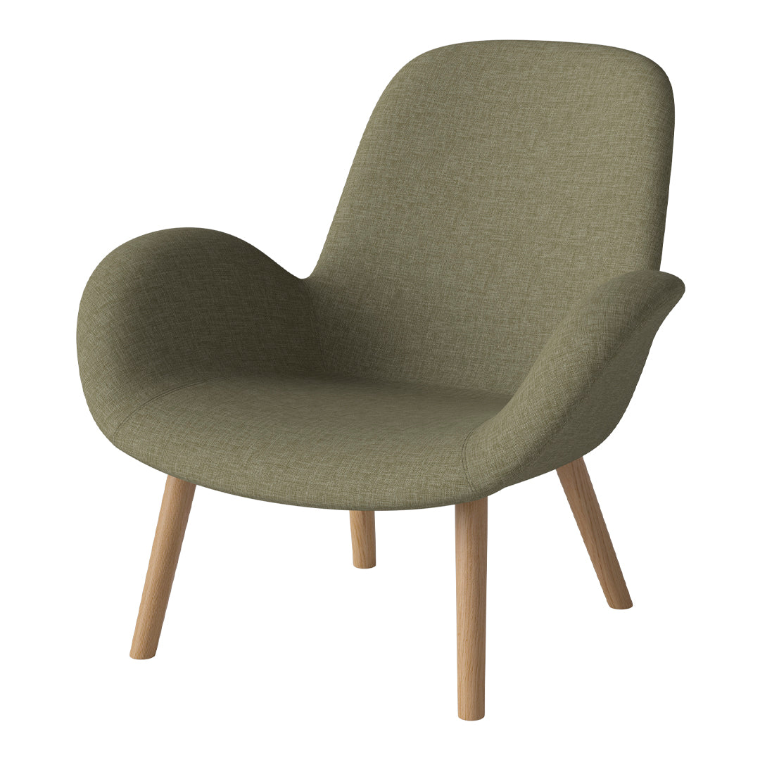 Fauteuil Seed Lounge - Rembourré - Piètement en chêne huilé