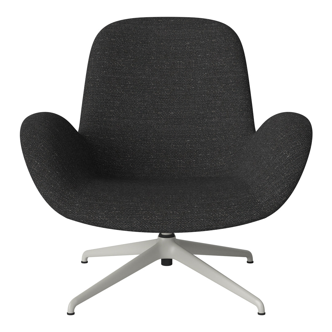 Fauteuil Seed Lounge - Rembourré - Piètement 4 branches - Acier laqué gris