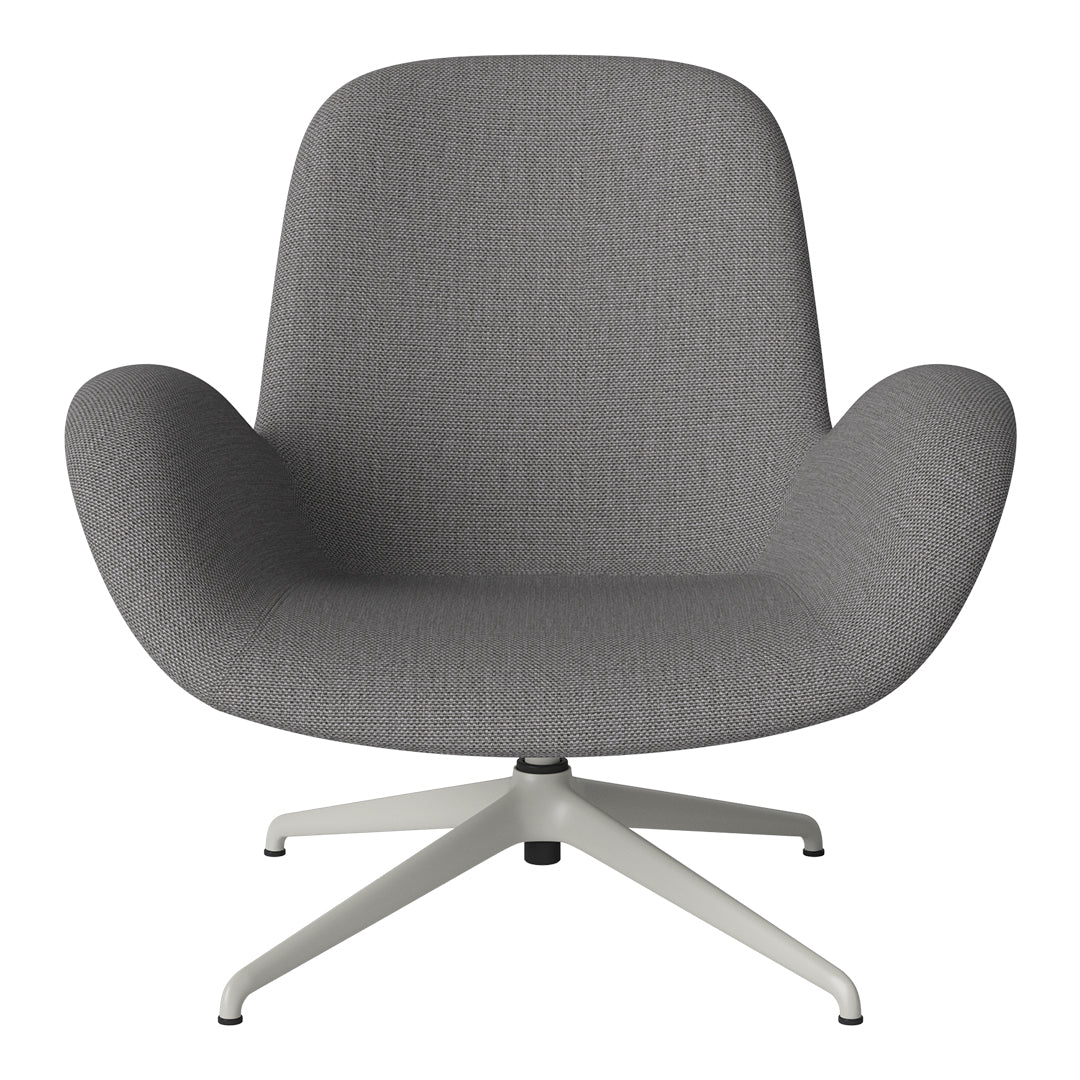 Fauteuil Seed Lounge - Rembourré - Piètement 4 branches - Acier laqué gris