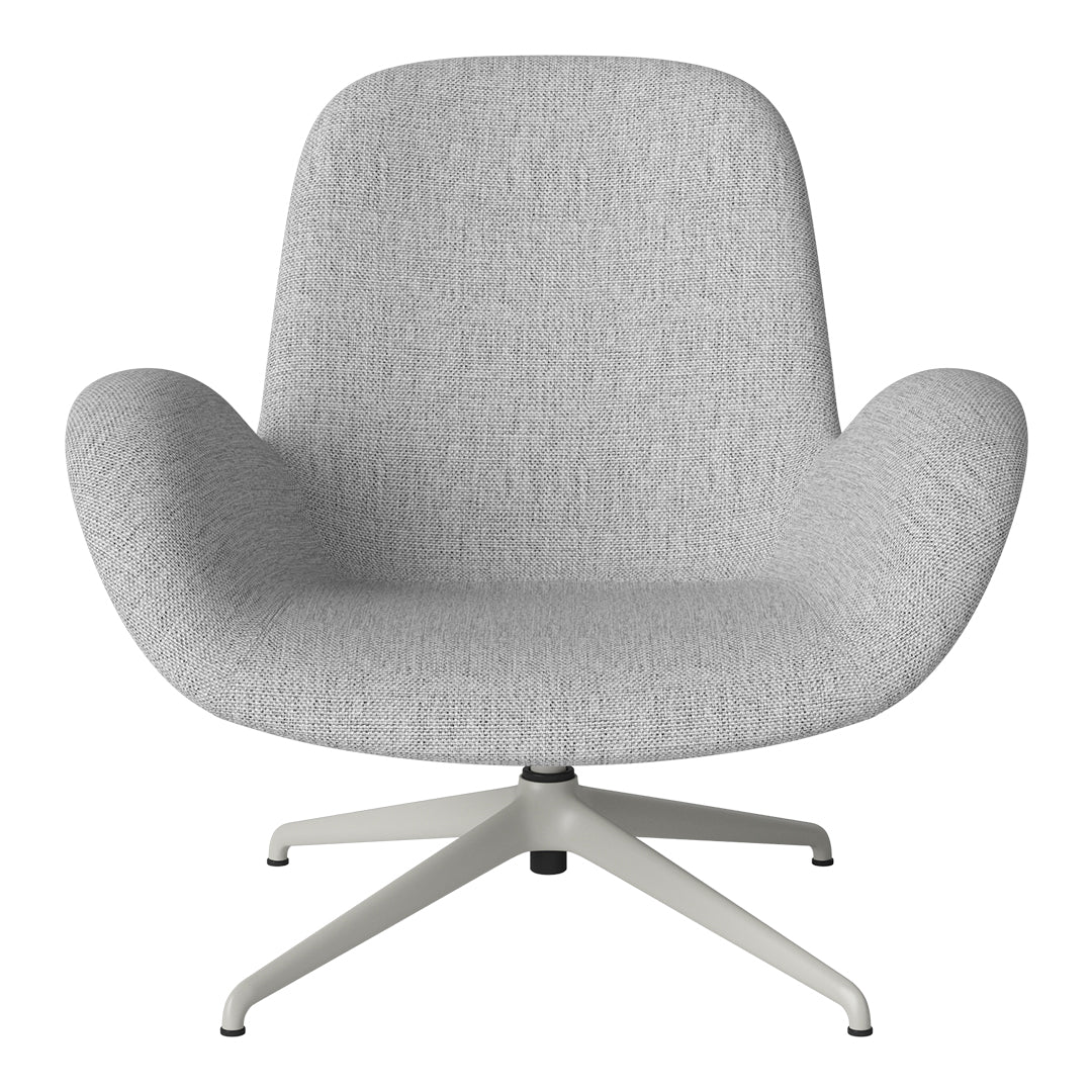 Fauteuil Seed Lounge - Rembourré - Piètement 4 branches - Acier laqué gris