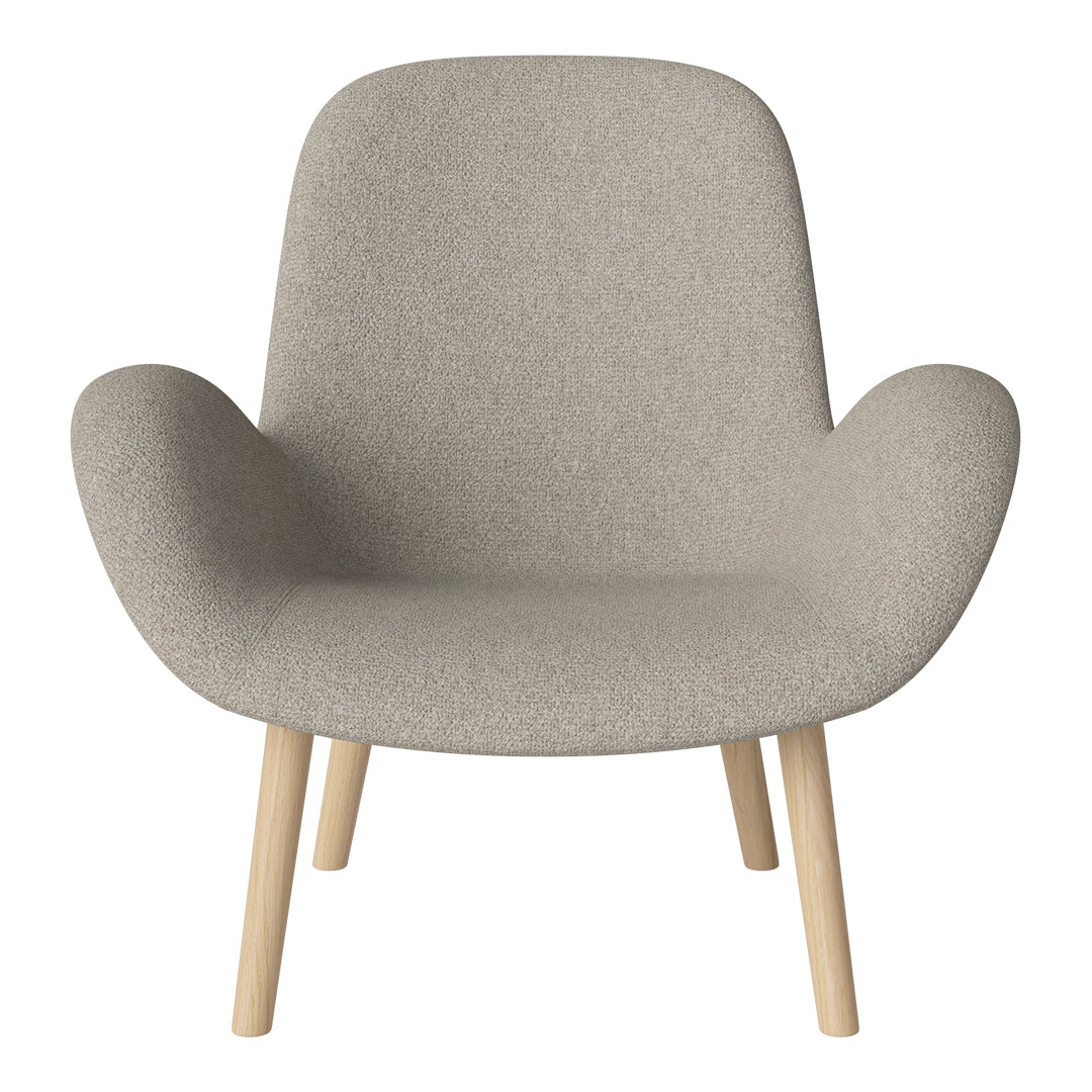 Fauteuil Seed Lounge - Rembourré - Piètement en chêne huilé, pigmenté blanc