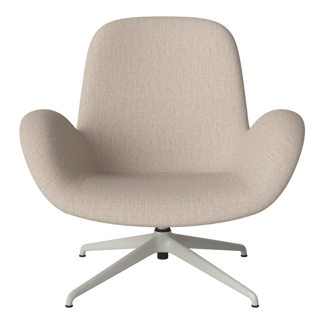 Fauteuil Seed Lounge - Rembourré - Piètement 4 branches - Acier laqué gris